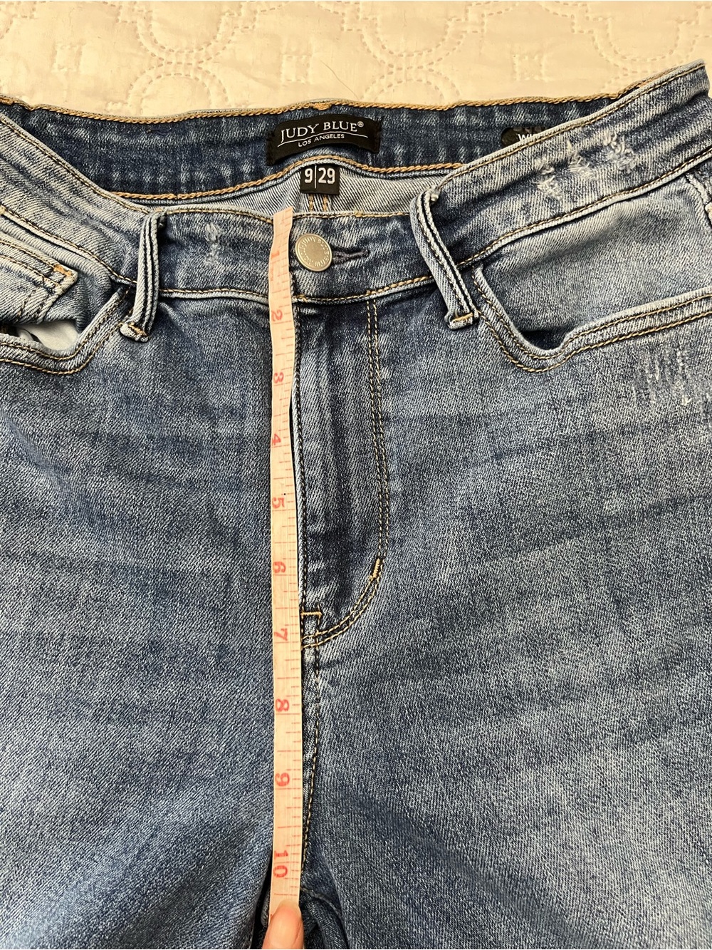 Judy Blue Los Angeles Wide Leg Jeans Size 9/29 Medium Wash EUC - Picture 9 of 16